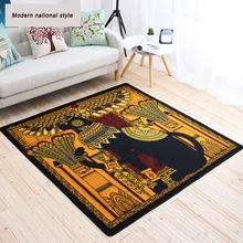 Современный национальный стиль мультфильм Черный кот Квадратный Ковер Противоскользящий моющийся коврик для гостиной/спальни детский диван коврики