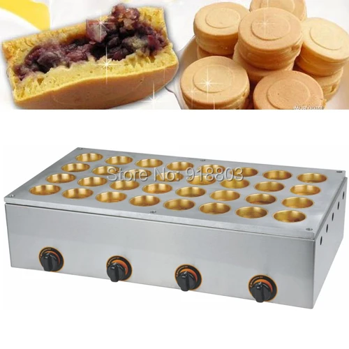 Commercial Use Copper Hole LPG Gas 32pcs Dorayaki Pancake Machine Maker Bakerin Waffle Makers