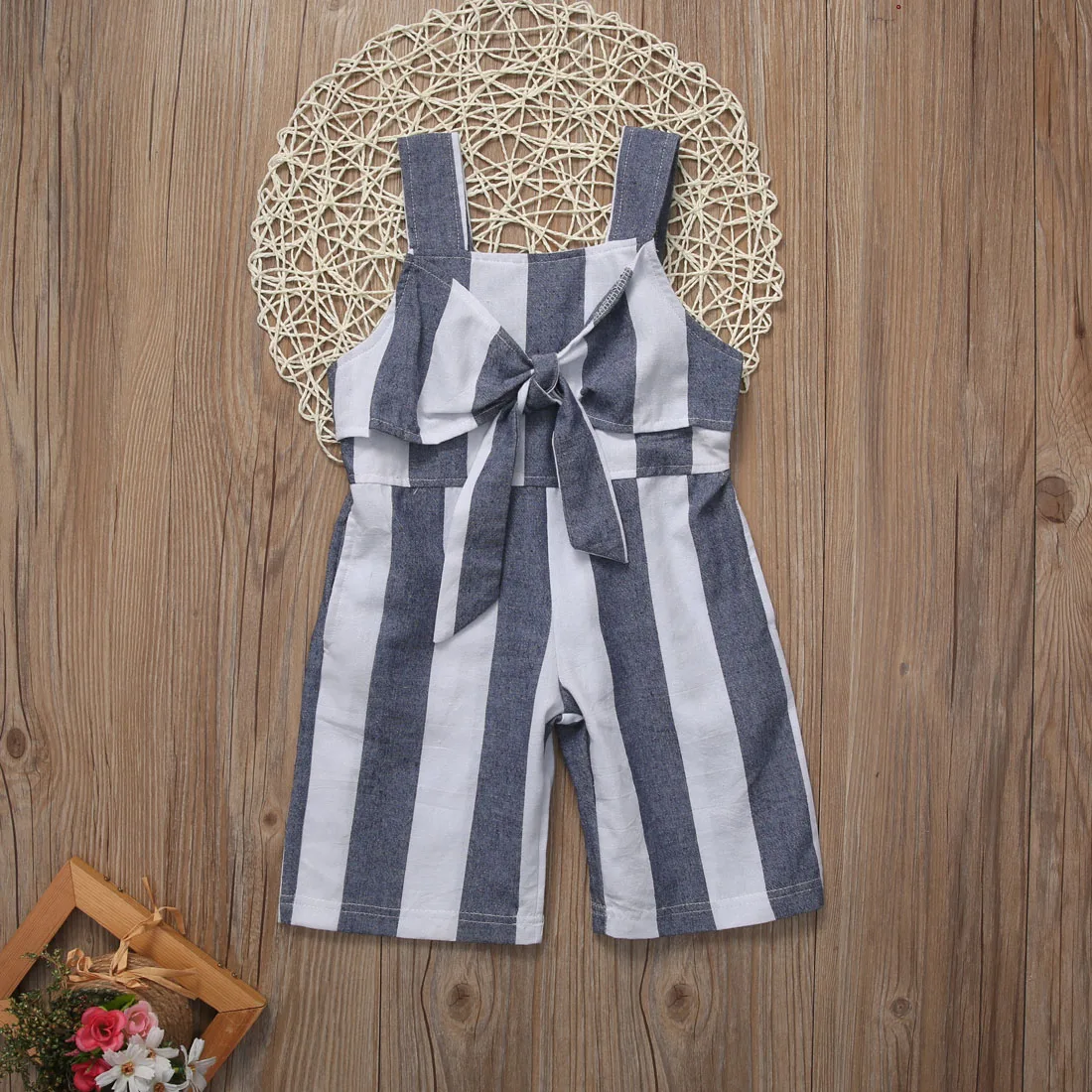Детский летний комбинезон без рукавов с бантом|girls overalls|kids overallsoveralls girls |