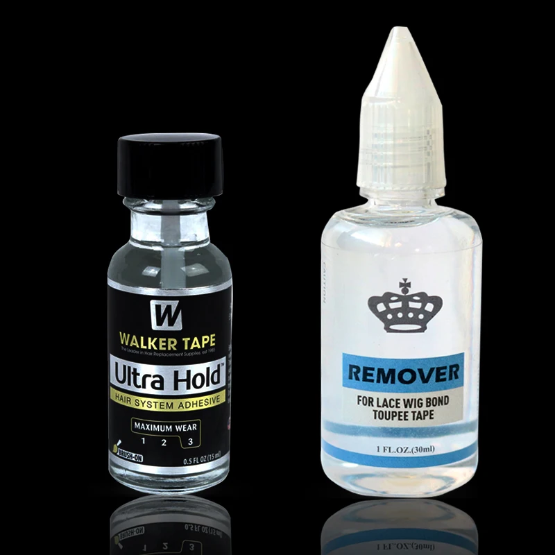 

1bottles 0.5oz Walker Ultra hold lace wig glue Adhesive super Glue and 1bottle hair glue Remover 30ML
