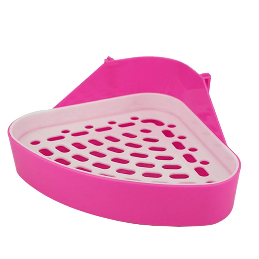 

Durable Litter Tray Pet Toilet Small Animal Portable Corner Training Dog Saves Space Hamster Cleaning Supplies Rabbit Triangle