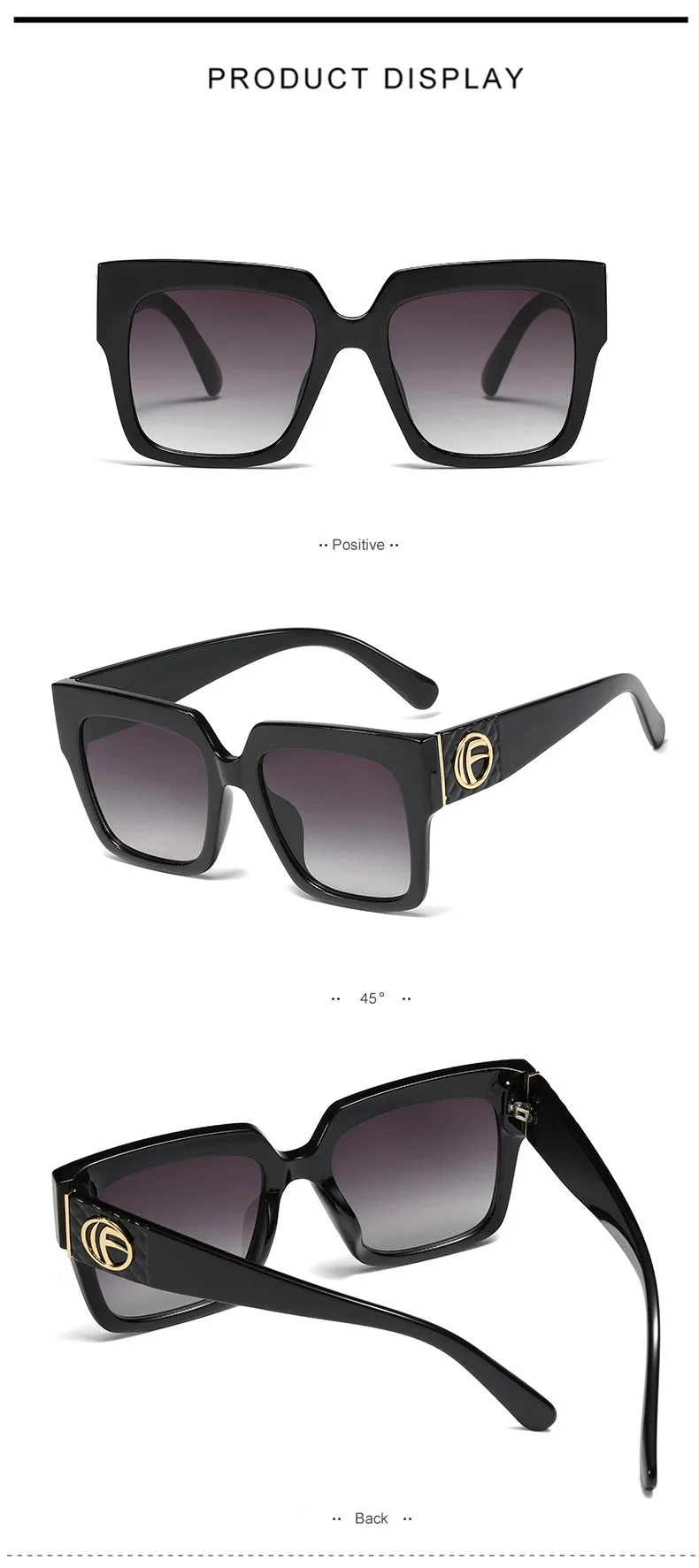 Негабаритные Квадратные Солнцезащитные очки женские Модные Винтажные пастические рамки большие петли розовые черные тонированные