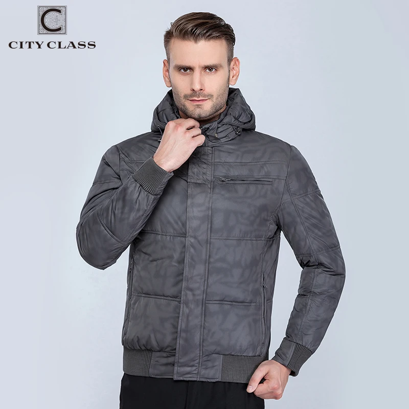 

CITY CLASS New Mens Winter Jackets Fashion Leisure Hat Short Cotton-Padded Isoft Warm Winter Parkars Jacket Free Shipping 603