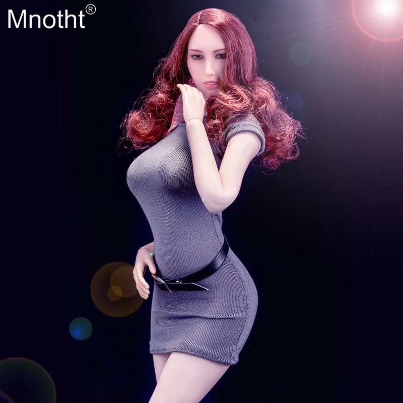 Phicen Female Seamless Body S07C Large Breast stainless steel Skelenton in Pale