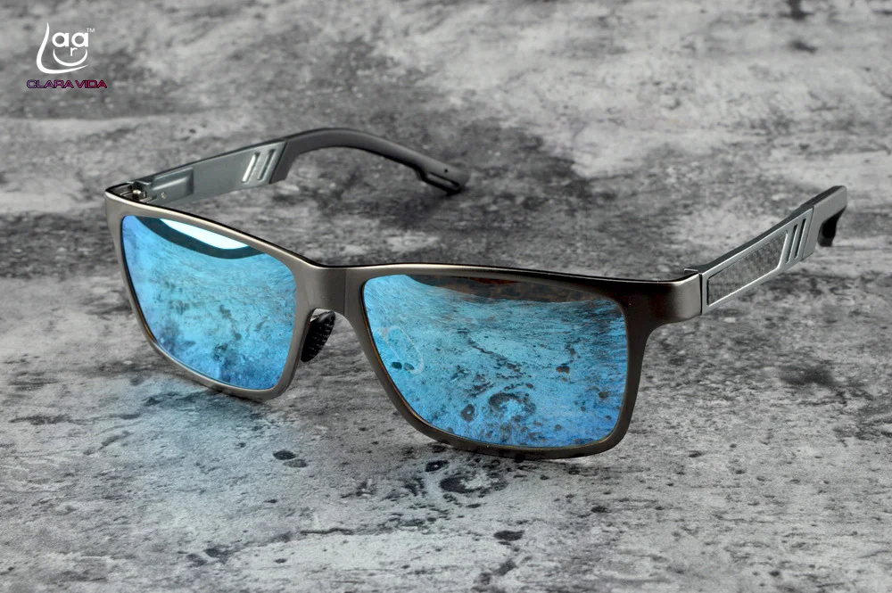 

2019 Oculos Masculino Clara Vida New Issue Ice Polarized Mirror Lenses With Aluminium Magneisum Carbon Fiber Decor. Sunglasses