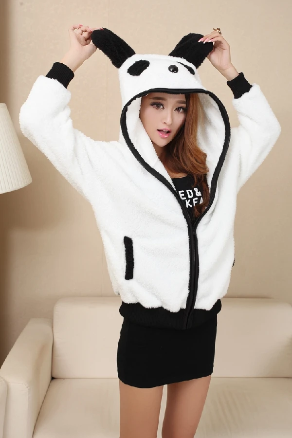 2014 nuevas mujeres chaqueta de invierno equipada con ears