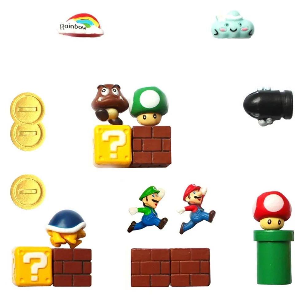 

3D Supre Mario Fridge Magnets Sets for Home Room Decor,Decorative Refrigerator,Fun School Office Whiteboard Magnet