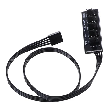 

40cm 1 to 5 4-pins TX4 PWM CPU Cooler/ Case/ Chasis Cooling Fan Power Cable Hub Splitter Adapter