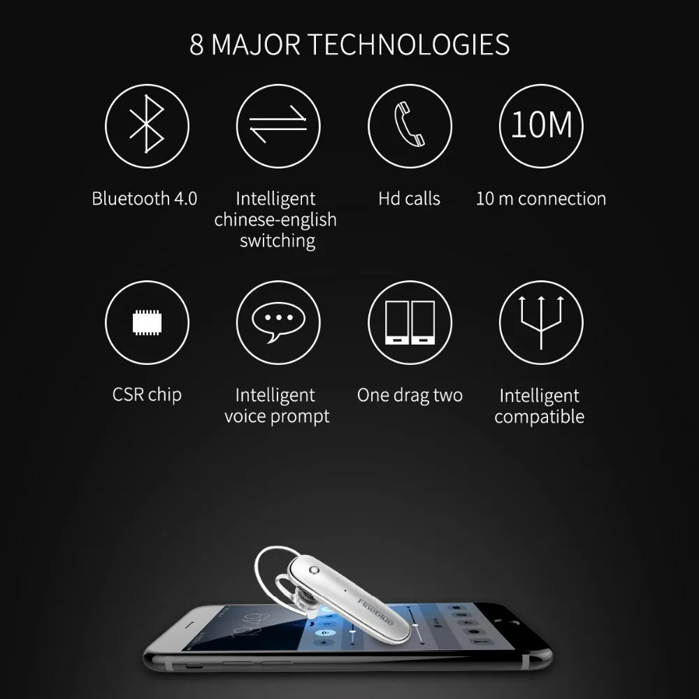 FineBlue FX 2 Беспроводной Bluetooth наушники стерео спортивные драйвер Auriculares гарнитура