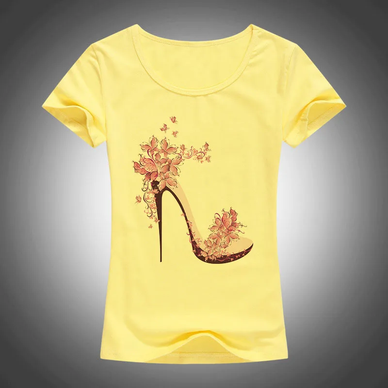 High Heels Printed Short Sleeve T-shirt