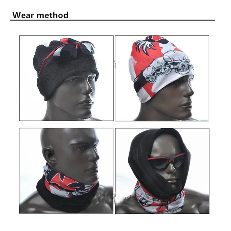 Велосипедный волшебный шарф для спорта на открытом воздухе, маска для верховой езды, велосипедная повязка на голову, дышащие бесшовные банданы, велосипедный шарф, маска для лица, лыжная маска