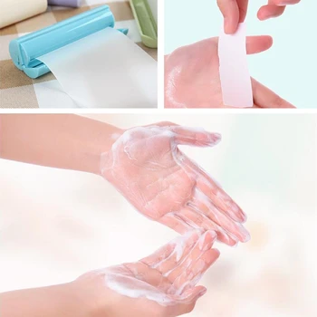 

Pull Type Key Ring Hand Wash Paper Soap Antibacterial Antivirus Flakes Portable