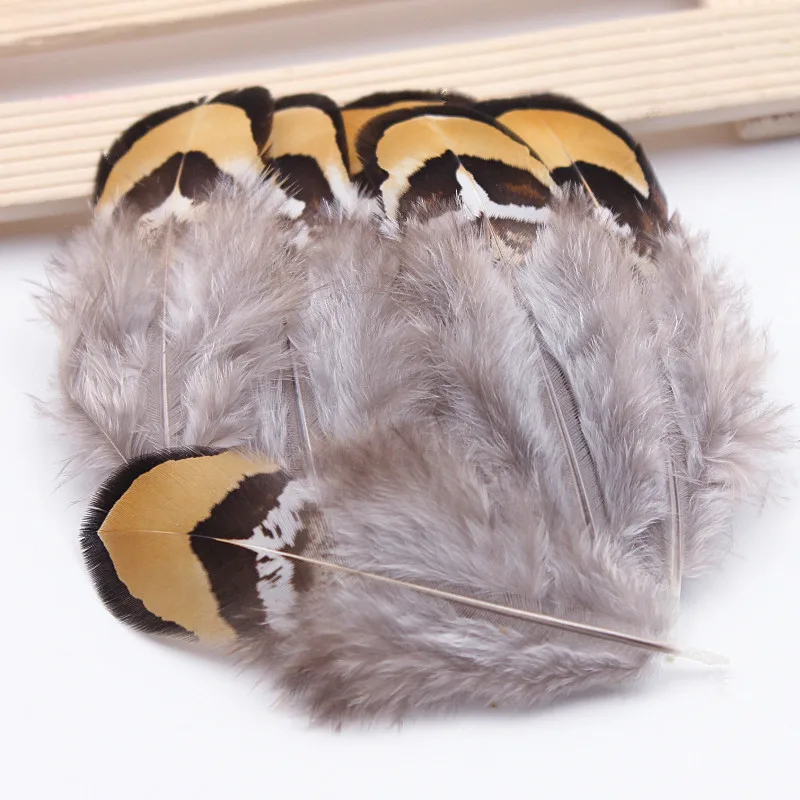 

30pcs/lot 7.5-9.5cm Beautiful Chicken Feather Turkey Feather Diy hat jewelry Campanula Dance clothing Decorative feathers YM-6