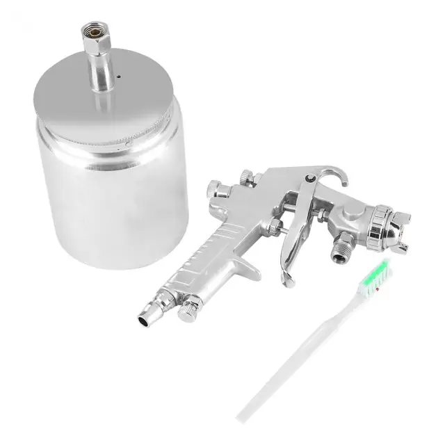 WALFRONT 1.5mm Pneumatic Spray Tools Nozzle 600CC Bottom Feeding Mode Air Paint Spray Tools Pneumatic Tool Portable