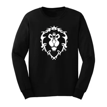 

Loo Show Mens Cool Lion Face Graphic Long Sleeve Graphic T-Shirts Casual Men Tee