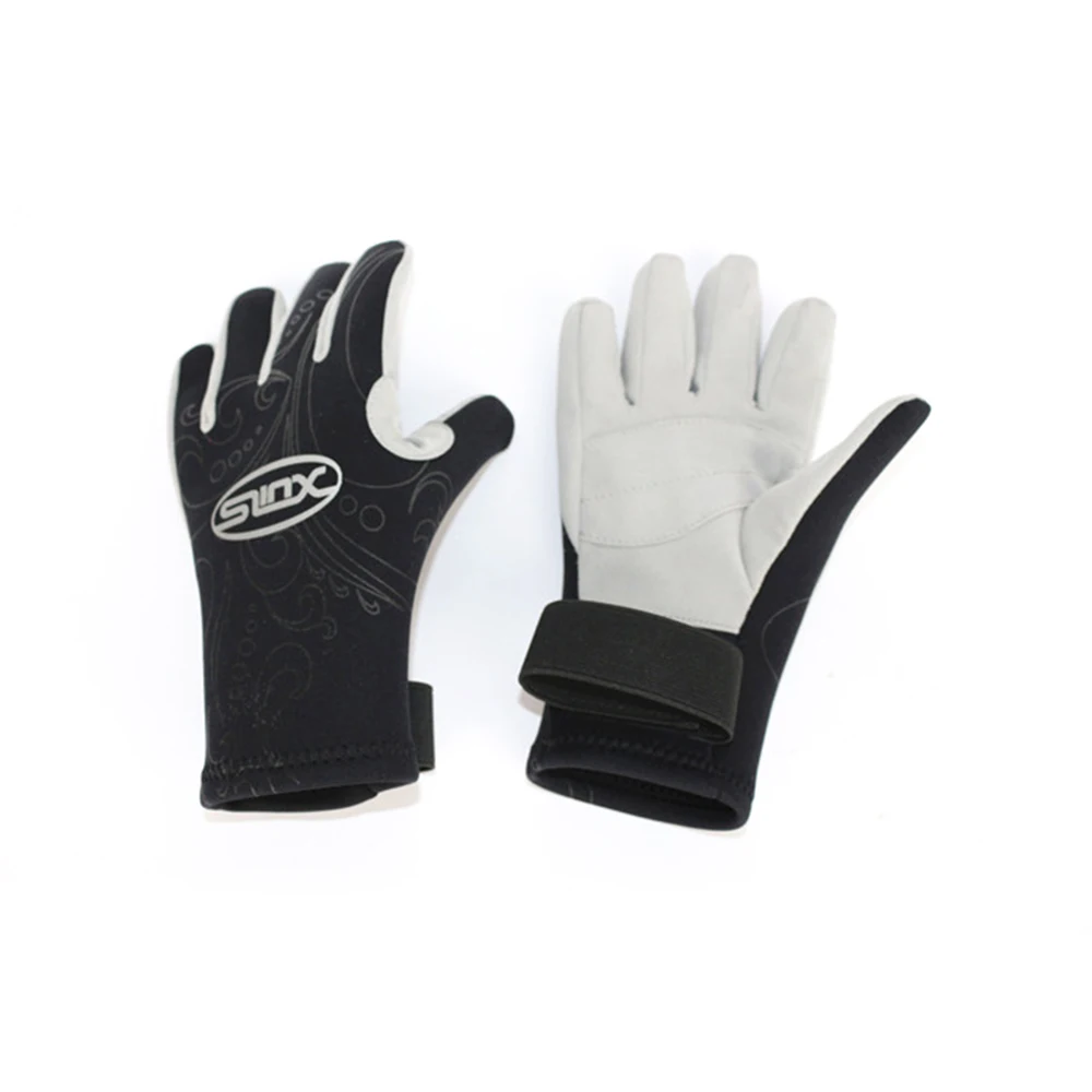 2 مللي متر النيوبرين سباحة قفازات الغوص بذلة قفازات الدافئة الغوص تصفح التجديف قفازات ارتداء خمسة أصابع السباحة الدافئة