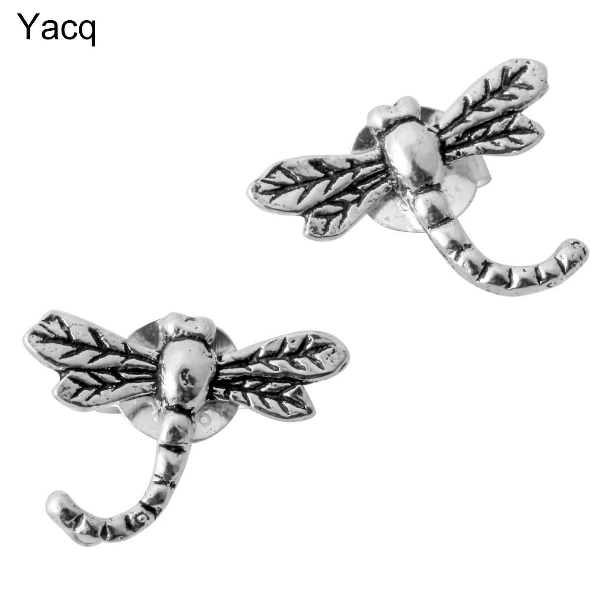 

925 Sterling silver dragonfly stud earrings animal costume charm fashion jewelry gifts for women girls her dropshipping YCE30A