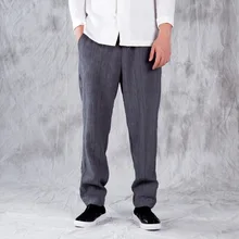 Spring and Autumn Korean Men's Linen Pants Sports Pants Loose Straight Cotton and Linen Casual Pants Large Size Pants