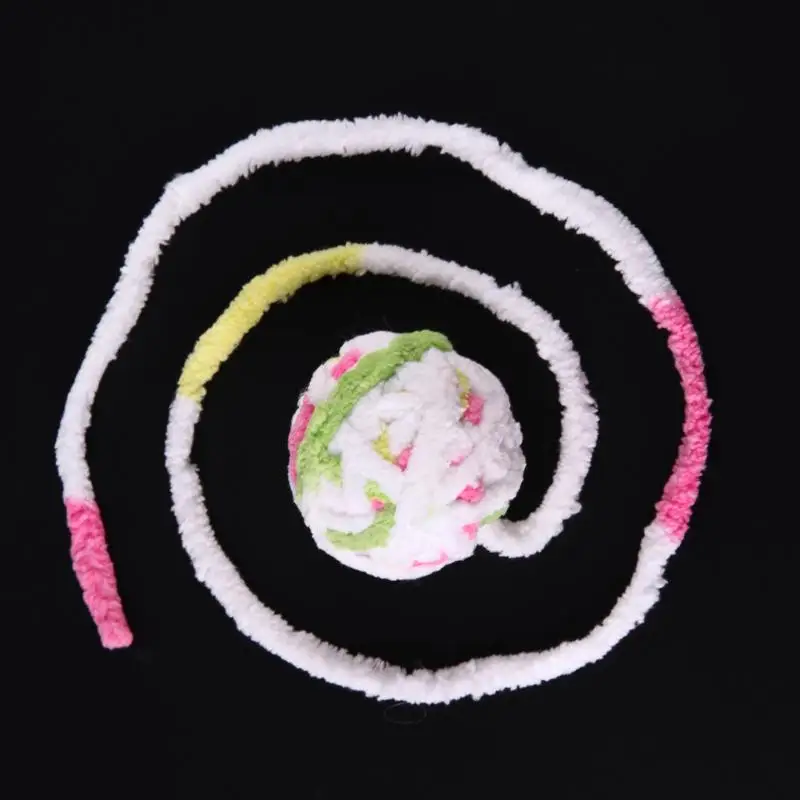 Funny Pet Cat Ball Toys Cat Puppy Bite Rope Ball Colorful Squeak Pet Wool Exrecise Toy Dog Kitten Chew Playing Toys Supplies