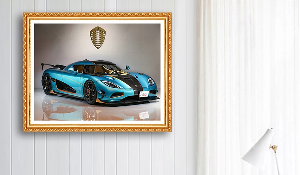 Diamond Embroidery Sports Car 3D Diamond Painting Full Rhinestones Picture Crystal Handmade Diy Kit