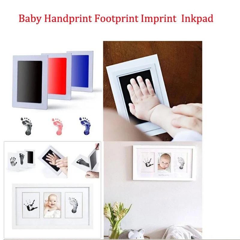 

Kids DIY Modeling Clay Toys Baby Handprint Footprint Imprint Photo Frame Kit Ink pad Non-Toxic Infant Educational Toys