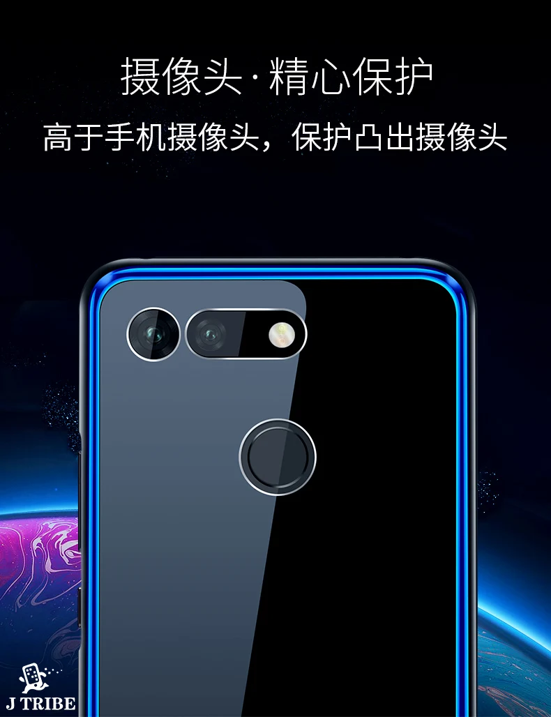 Для huawei honor View 20 V20 чехол Роскошный Алюминиевый металлический бампер для huawei honor V20 прозрачный стеклянный чехол для honor v20 чехол