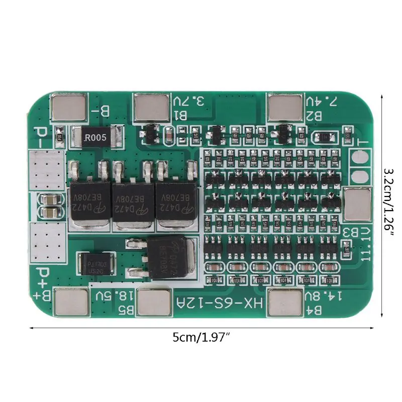 6S 15A 24V PCB плата защиты BMS для 6 пакетов 18650 литий-ионная литиевая батарея ячеечный модуль