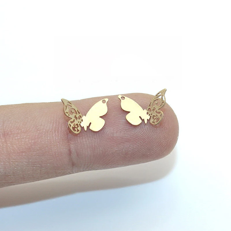 

Jewelry Making Handmade 14k Gold Butterfly Flake Pendant Gook Pendant for DIY Jewelry Accessories