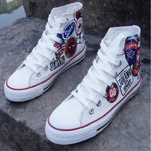 OLOMM Men Casual Shoes Black White Canvas Shoes Sneakers High Top Lace Up Footwear Vulcanized Shoes Flat