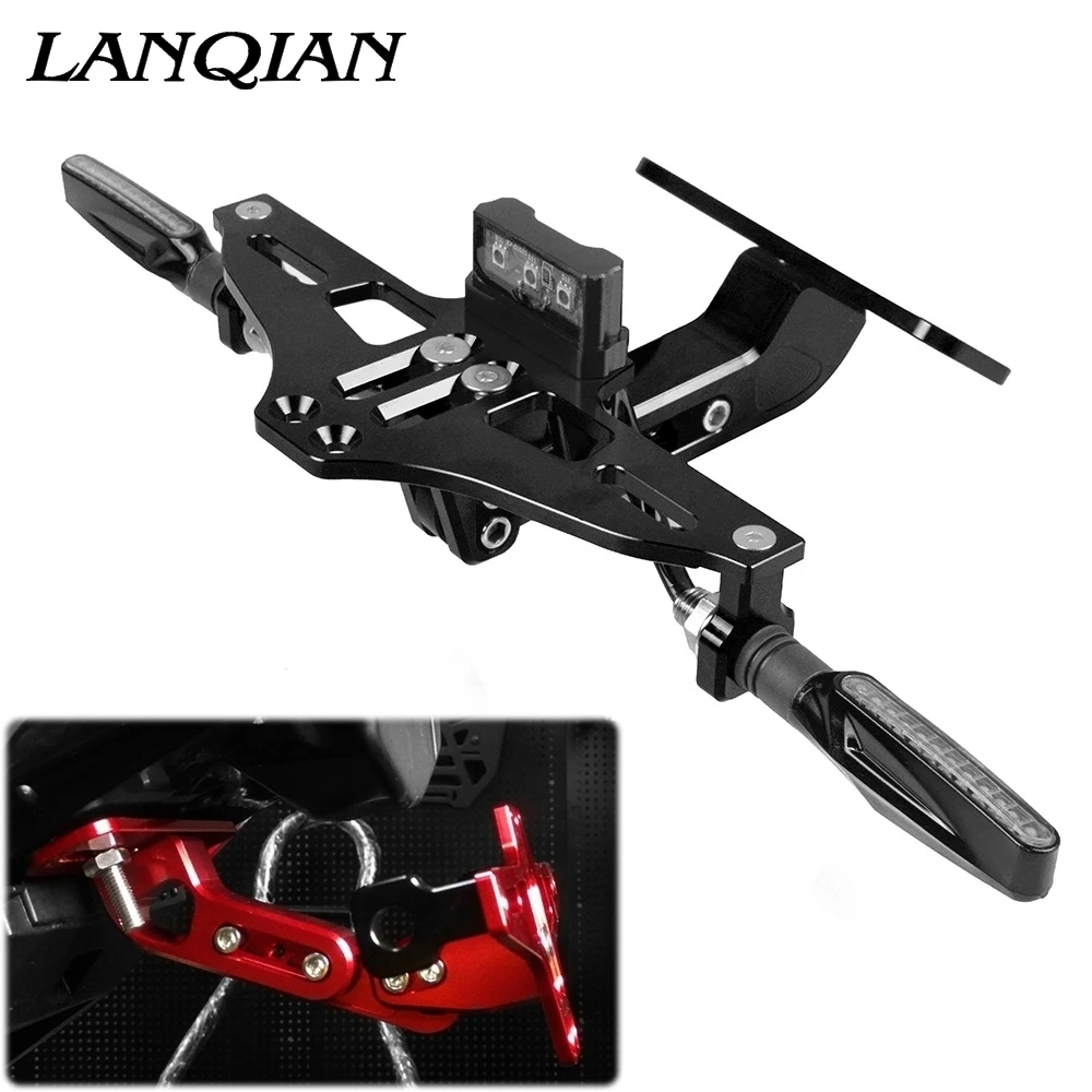 

Universal Motorcycle License Plate Bracket Holder For Ducati MONSTER M797 797 750 M900 Monster Dark HYPERMOTARD 821 939