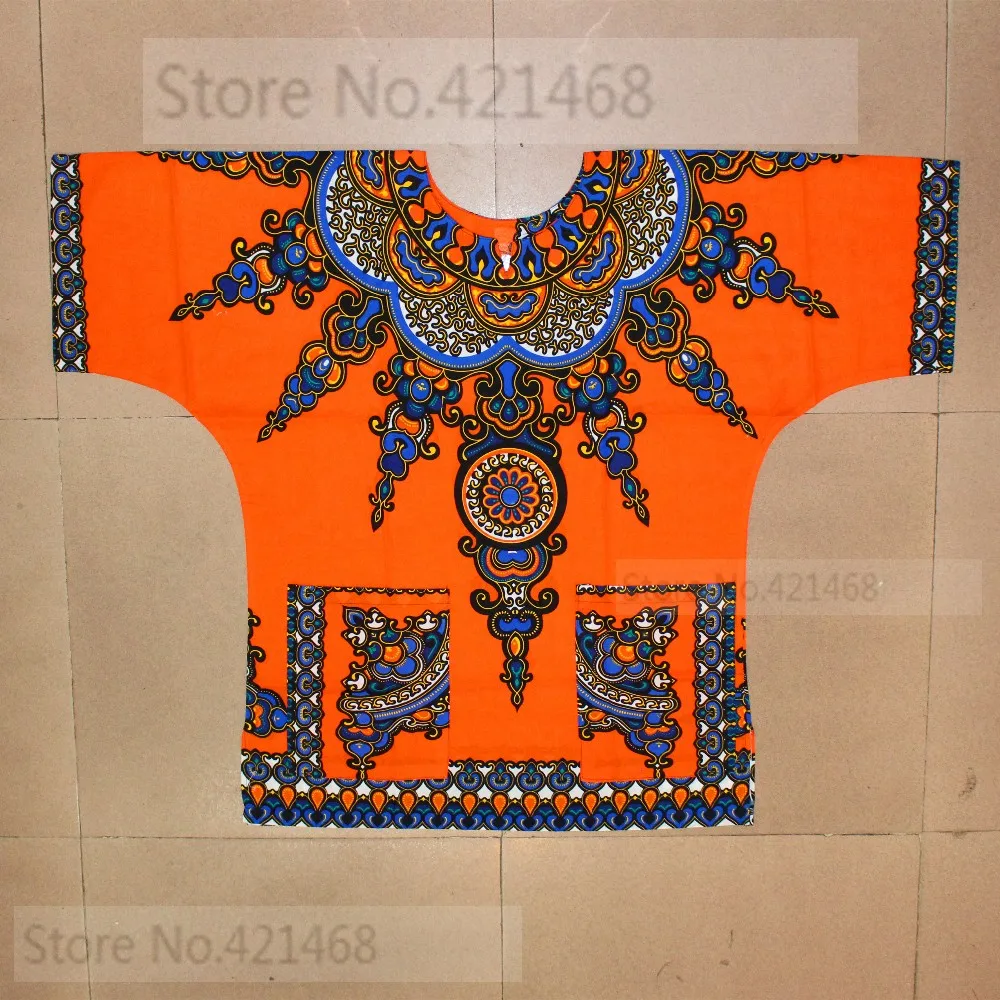 (Быстрая доставка) Новый модный дизайн в африканском стиле с традиционным принтом из 100% хлопка Дашики футболки для унисекс (сделано в