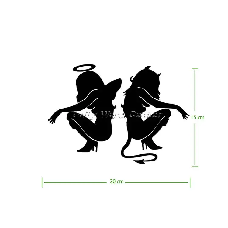 Christmas Gift Vinyl Decals For Car Sticker Styling Sexy Demon and Angel Girls Motorcycle Reflective Funny Car Stickers On Cars Christmas Gift Vinyl Decals For Car Sticker Styling Sexy Demon and Angel Girls Motorcycle Reflective Funny Car Stickers On Cars