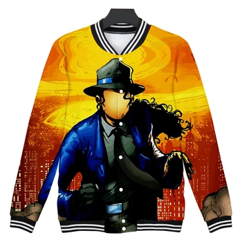 

Michael Joseph Jackson 3D Fashion V-neck Baseball Jacket Famale/Male Kpop Winter Harajuku Streetwear Casual Cool Jackets