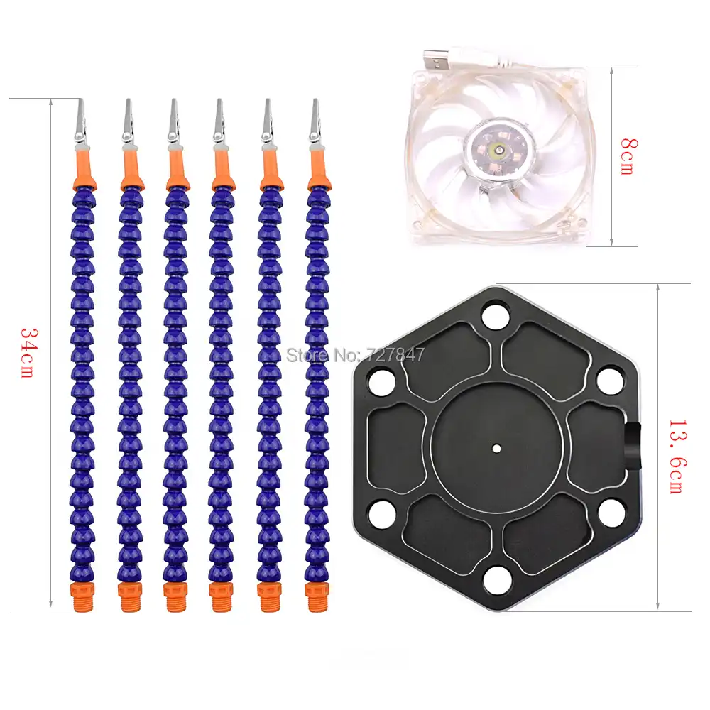 Паяльная станция с 6 гибкими ручками и поворотным зажимом крокодила|tools rc|rc toolsstation