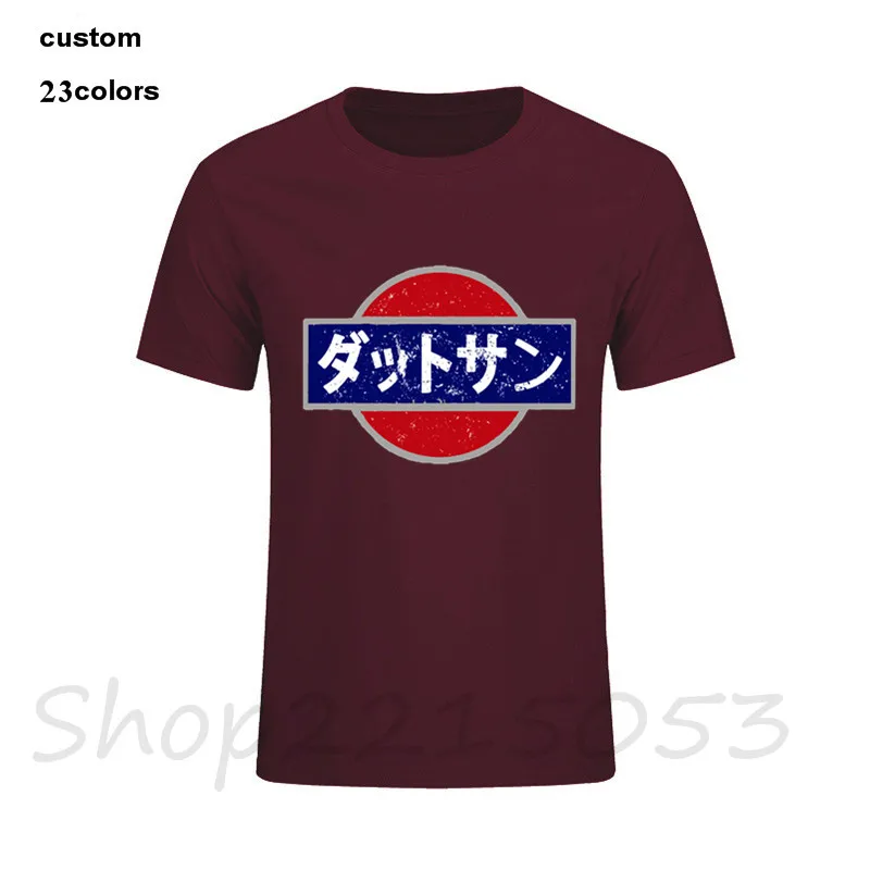 2018 японская футболка с логотипом Datsun Мужская Harajuku белая черная короткими