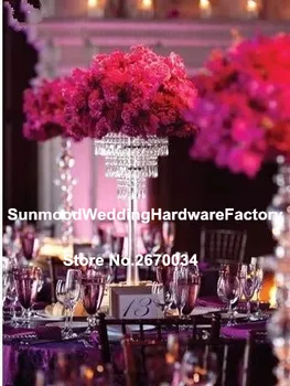 

Large table top crystal chandelier flower stands centerpieces for weddings