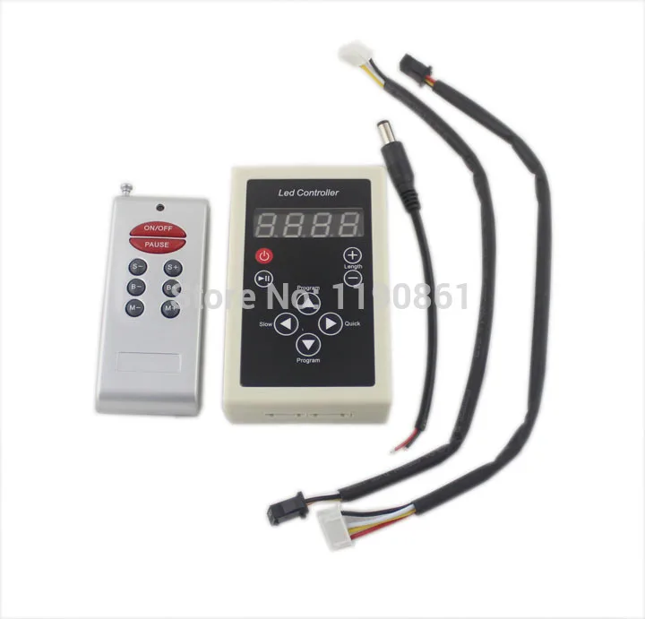 

Promotion price RGB LED Controller Digital Magic Dream Color RF Remote Controller RGB For WS2801 LED Strip DC5V 12V 24V