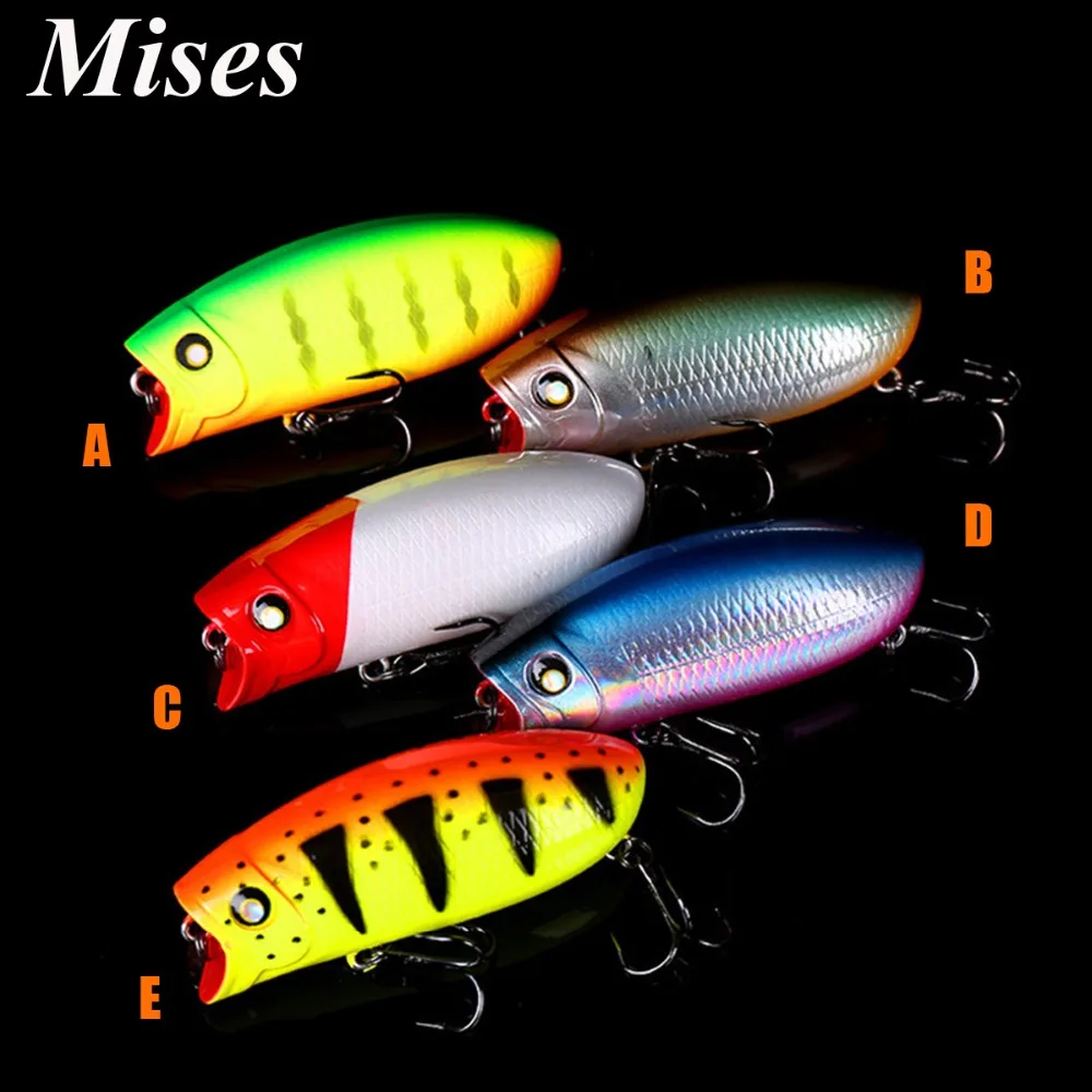 

Mises 6cm 9.5g Top-water Floating Hit Water Popper Bionic Artificial Bait Hard Bait Professional Fishing Lure Fishing Tackles