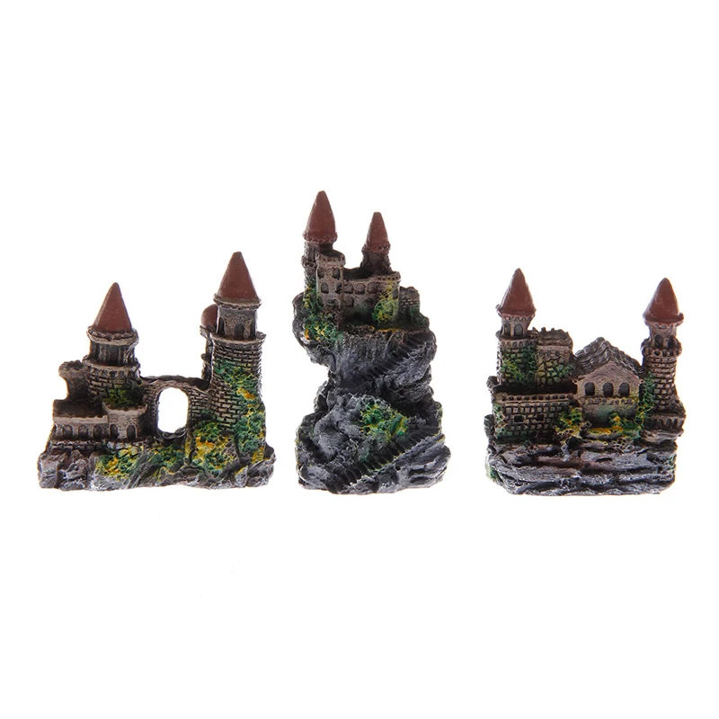 

1Pc Aquarium Polyresin Tower Castle Ornament Fish Tank Decoration Accessories