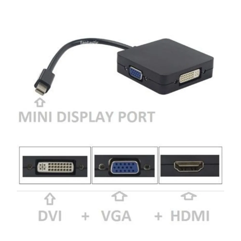 

Mini Display Port DP To HDMI VGA DVI BLACK For Microsoft Surface pro 1 2 3 4