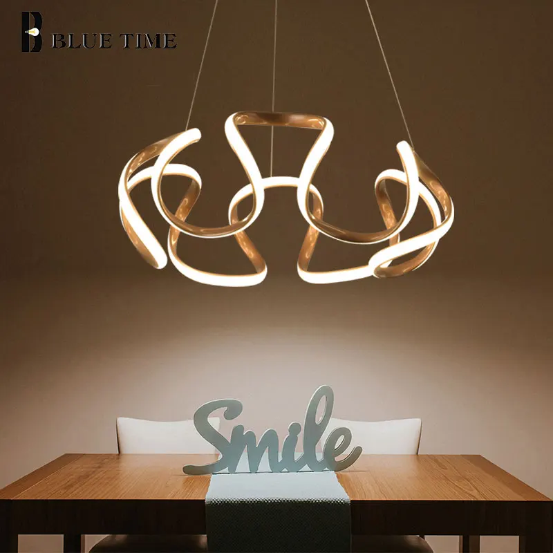 

Hanging Lamp Home Led Chandelier Gold&Coffee&Gray Modern Ceiling Chandelier Lighting For Living room Dining room Kitchen Lustres
