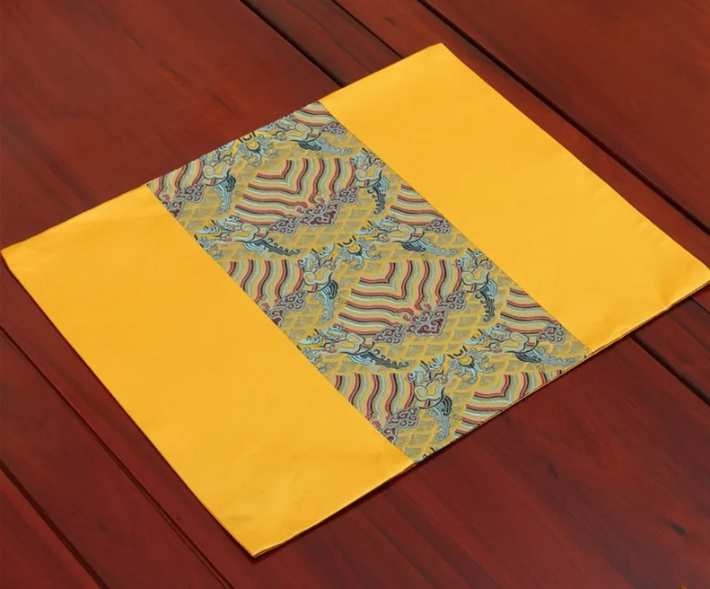 Patchwork Large Chinese Natural Silk Mat Placemats Rectangle