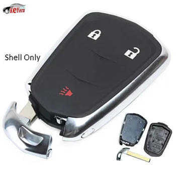 

KEYECU New Replacement Remote Car Key Shell Case Fob 3 Button for Cadillac SRX 2015-2016 - HYQ2AB