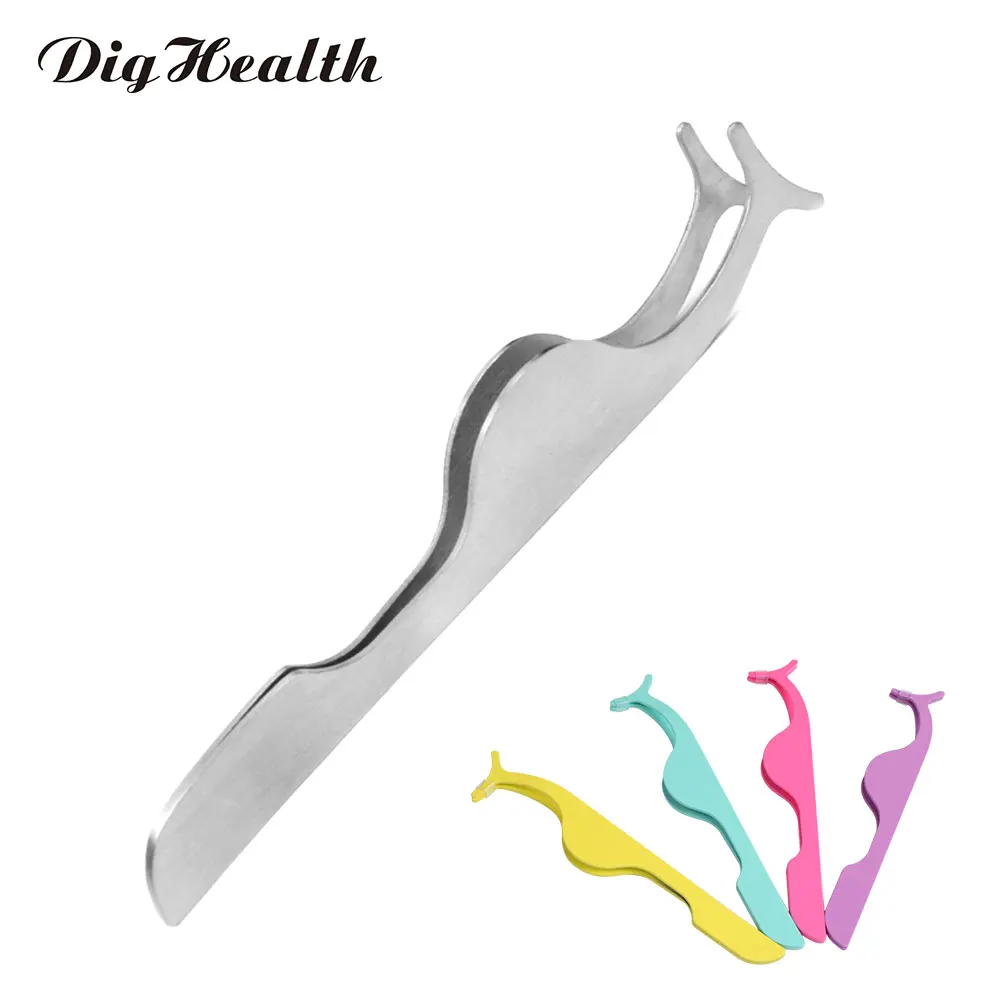 Dighealth 1 шт. нержавеющая сталь щипцы для завивки ресниц пинцеты накладных