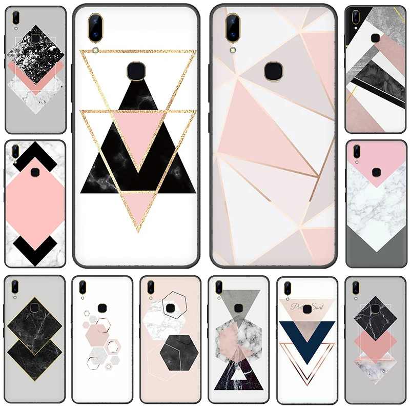 

Luxury Granite Marble Silicone phone case for VIVO V15 V11 Pro V9 V7 V5 Y17 Y55s Y69 Y71 Y81s Y91C Y93 Y66 X9s