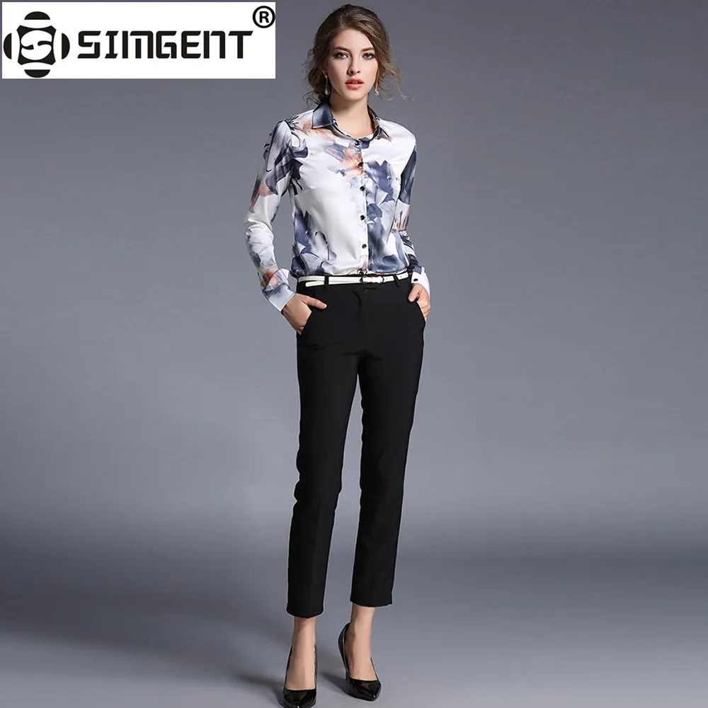 Smgcds 買取 Simgent エレガントなトップス 18 春長袖ターンダウン襟花柄オフィス カジュアル女性のブラウスとトップス Sg8153 オンライン 価格 Smgcds 買取 Simgent エレガントなトップス 18 春長袖ターンダウン襟花柄オフィス カジュアル女性のブラウスとトップス Sg8153 オンライン 価格