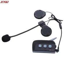 2016 Newest ! Dual Bluetooth 4.0! 1500M Motorcycle Helmet Intercom headset Wireless Moto Interphone with FM Stereo for 4 Riders