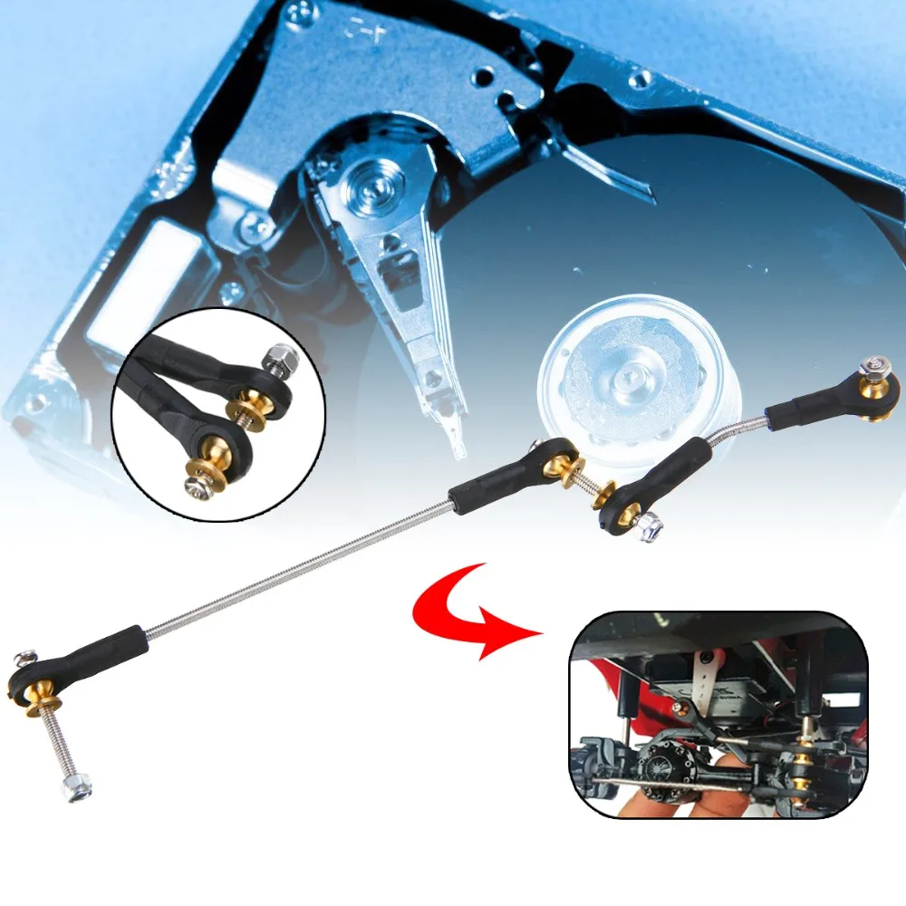 

1 Set Metal Modification RC Car Steering Pull Rod Servo Rod Upgrade Part For B1 B14 B24 B24 C14 C24 1/16 Cool Attractive