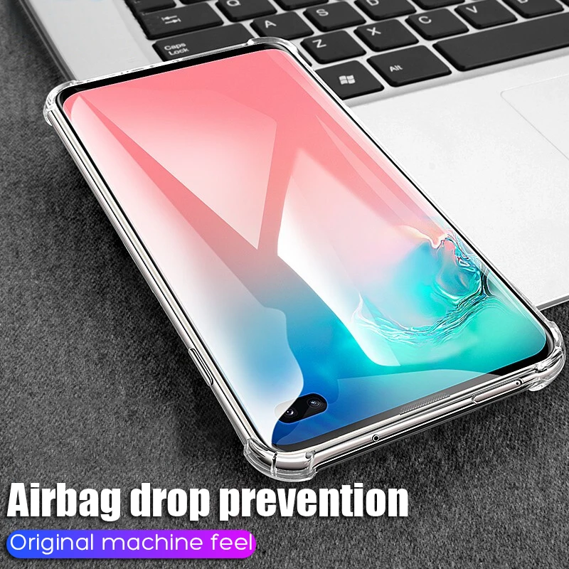 

Luxurious Shockproof Transparent Phone Case For Samsung Galaxy S10E S9 S8 Plus A10 A30 A40 A50 A70 Transparent Back Cover Case