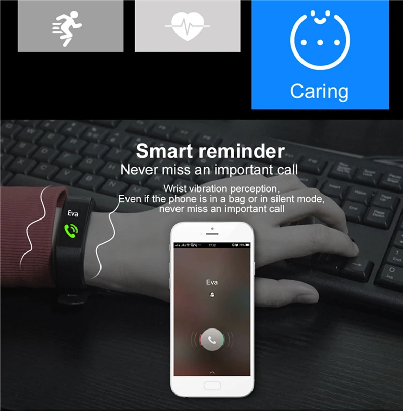 Браслет для здоровья с кровяным давлением, часы с монитором сердечного ритма, спортивные часы, фитнес-трекер для Honor iOS Android+ коробка